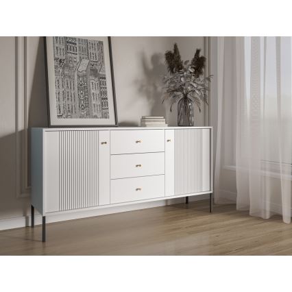 Ladekast LUE wit/zwart