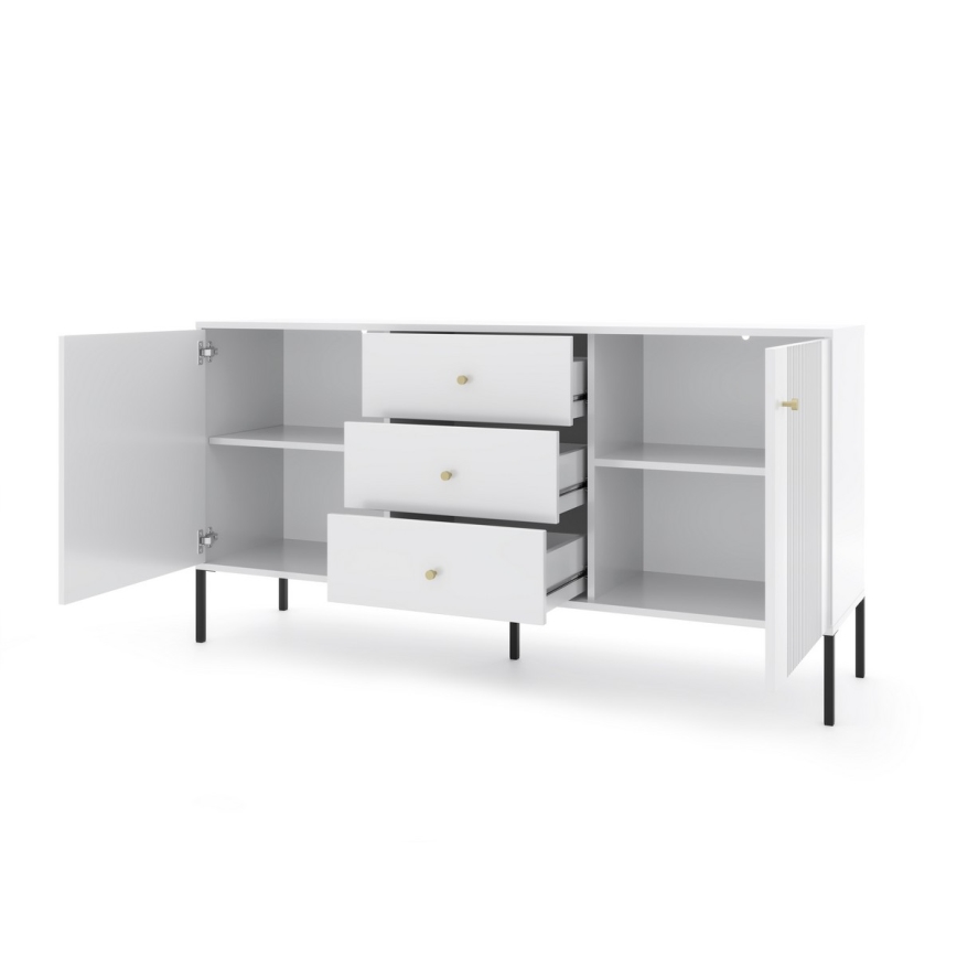 Ladekast LUE wit/zwart