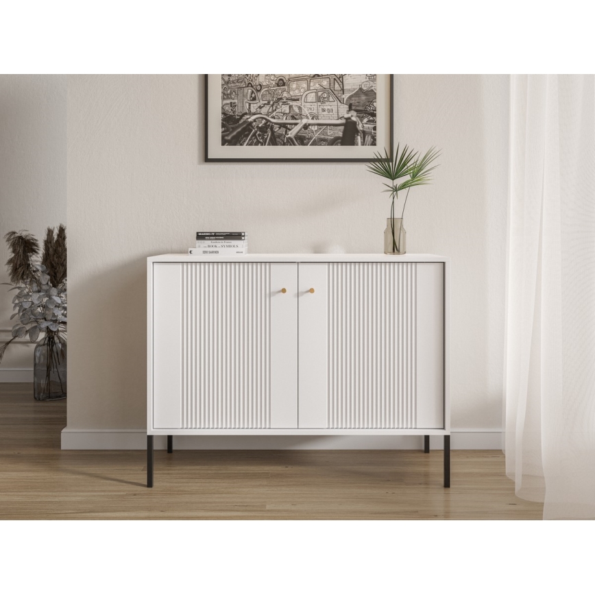 Ladekast LUE wit/zwart