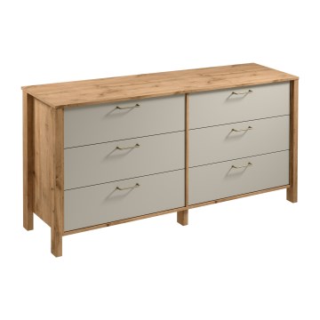 Ladekast MENTA 170x81x47 cm eik wotan/grijs