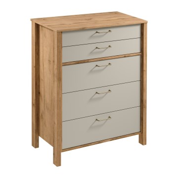 Ladekast MENTA 90x108x47 cm eik wotan/grijs