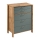 Ladekast MENTA 90x108x47 cm Wotan eiken/groen