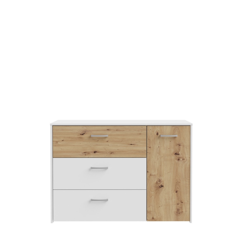 Ladekast met lades URO artisan eiken/ wit