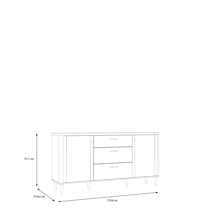Ladekast met lades VIRO bruin/beige