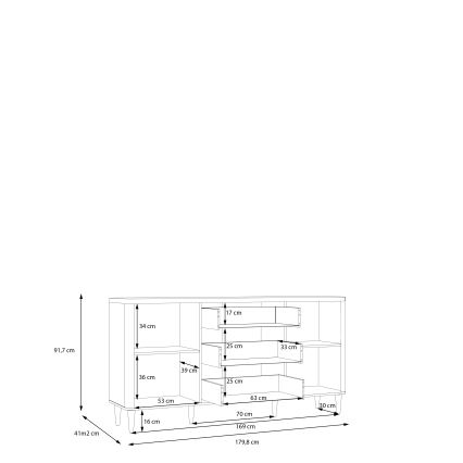 Ladekast met lades VIRO bruin/beige