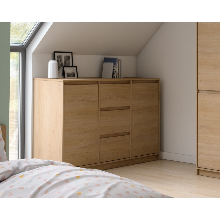 Ladekast MIYABI 138x86x40 cm, Cremona-eik