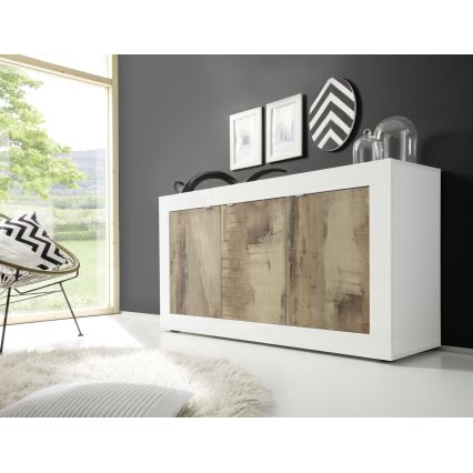 Ladekast NERILA wit/bruin