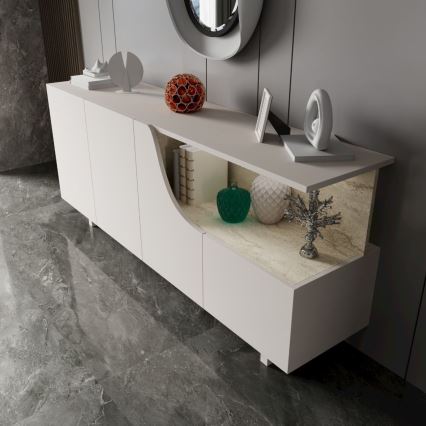 Ladekast ORBIS 180x40 cm crème/beige