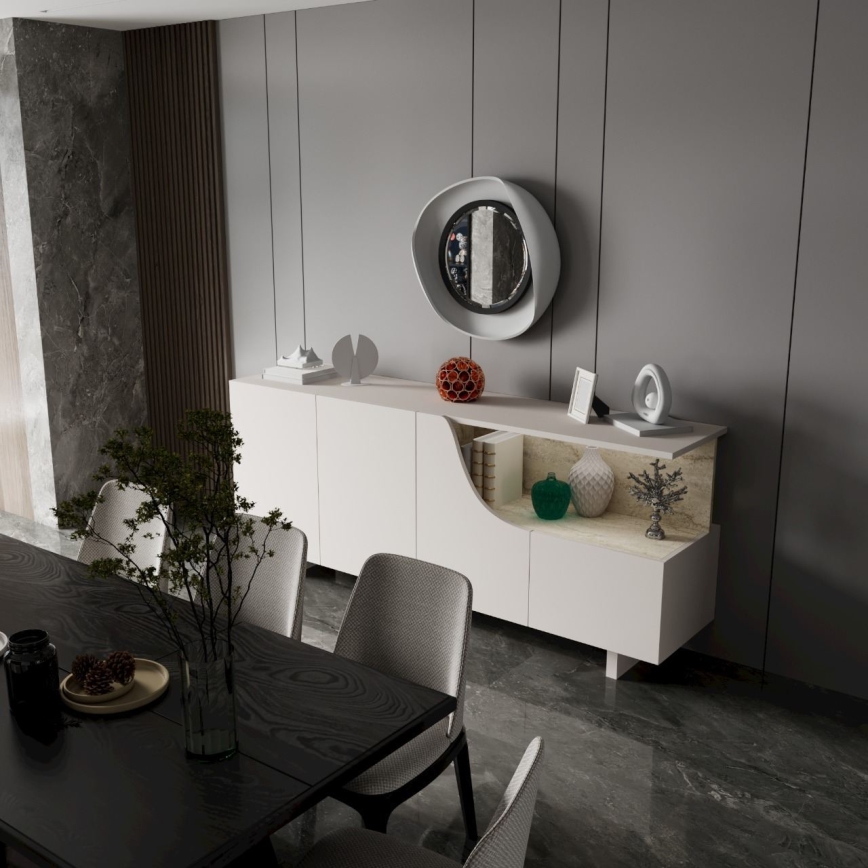 Ladekast ORBIS 180x40 cm crème/beige