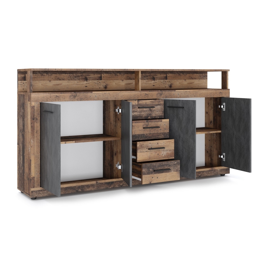 Ladekast RUNA donkerbruin/antraciet