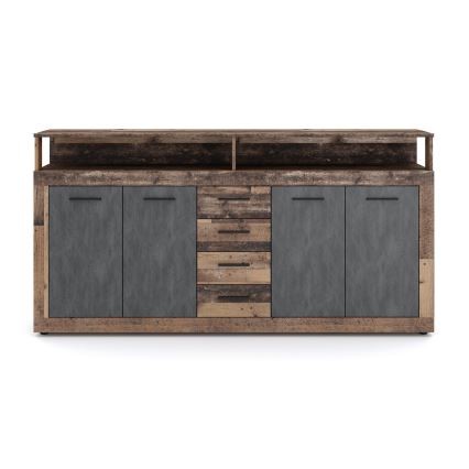 Ladekast RUNA donkerbruin/antraciet