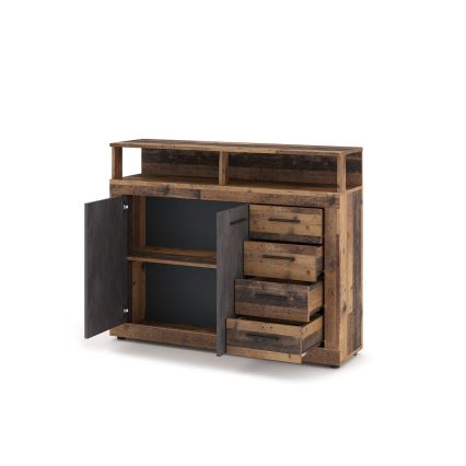 Ladekast RUNA donkerbruin/antraciet