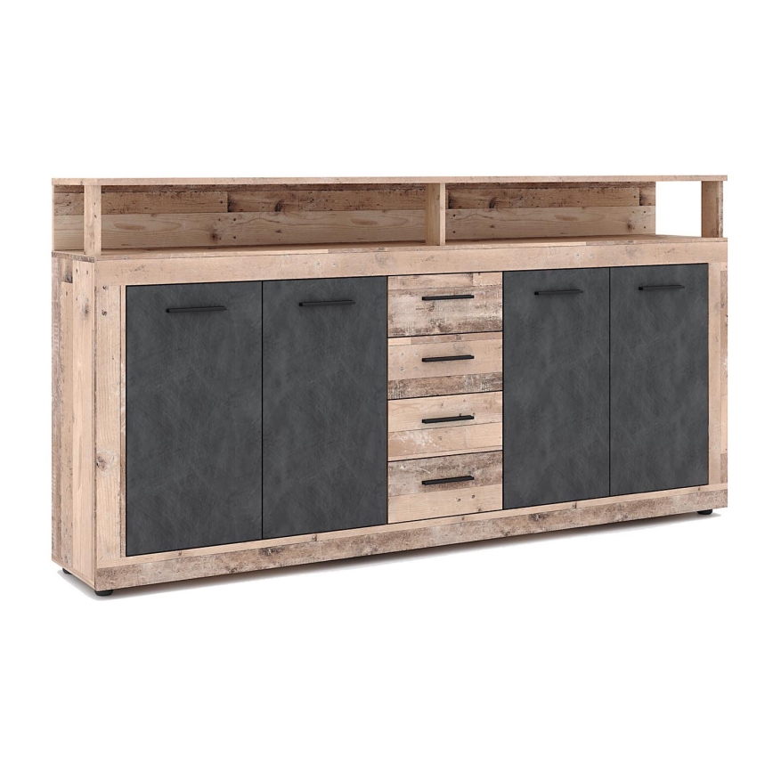 Ladekast RUNA lichtbruin/antraciet