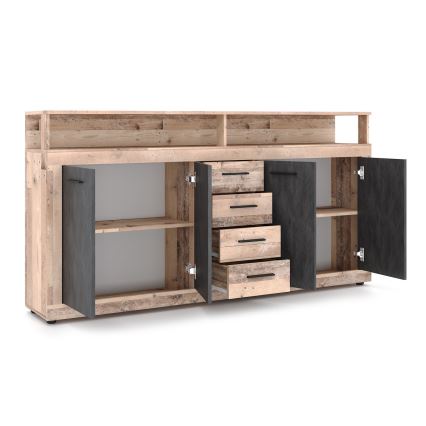 Ladekast RUNA lichtbruin/antraciet