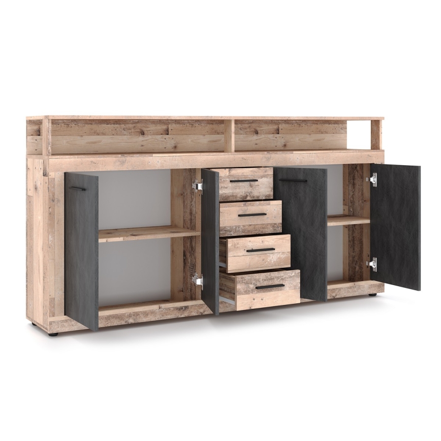 Ladekast RUNA lichtbruin/antraciet