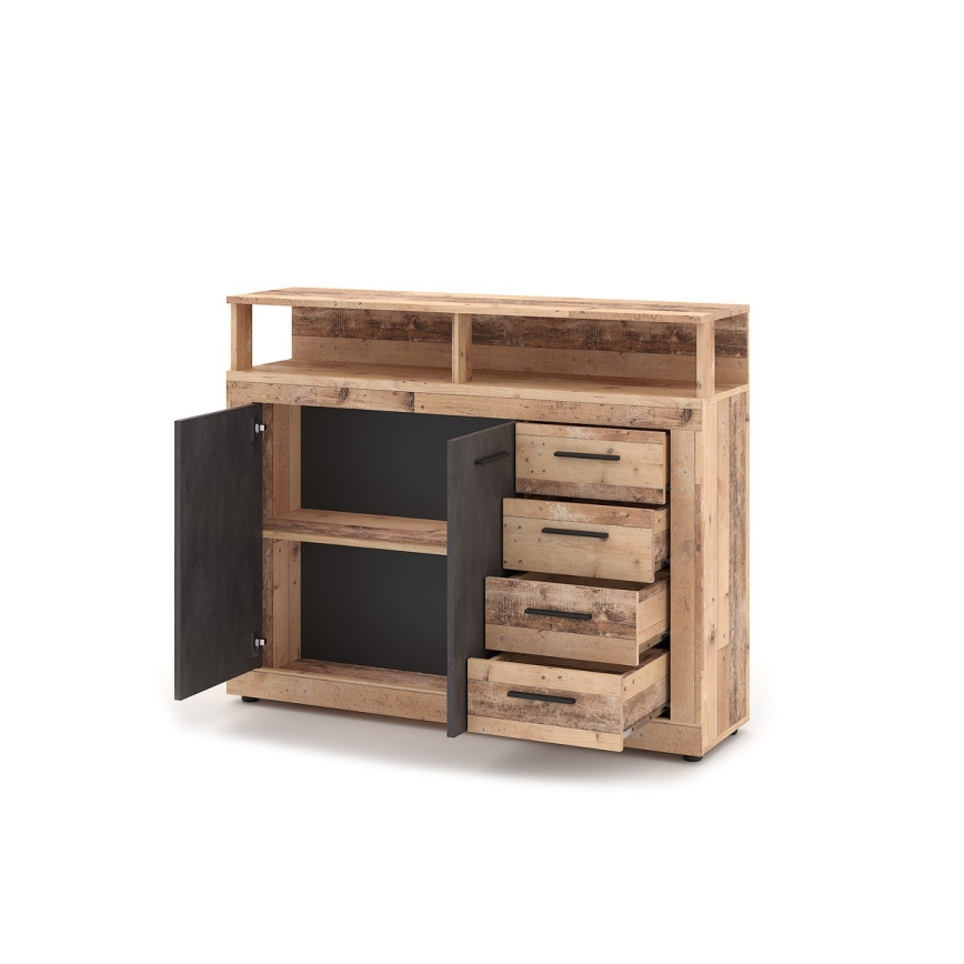 Ladekast RUNA lichtbruin/antraciet
