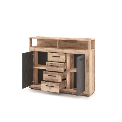Ladekast RUNA lichtbruin/antraciet