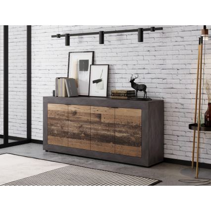 Ladekast RUNEA donkerbruin/antraciet