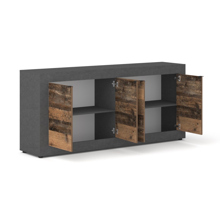 Ladekast RUNEA donkerbruin/antraciet