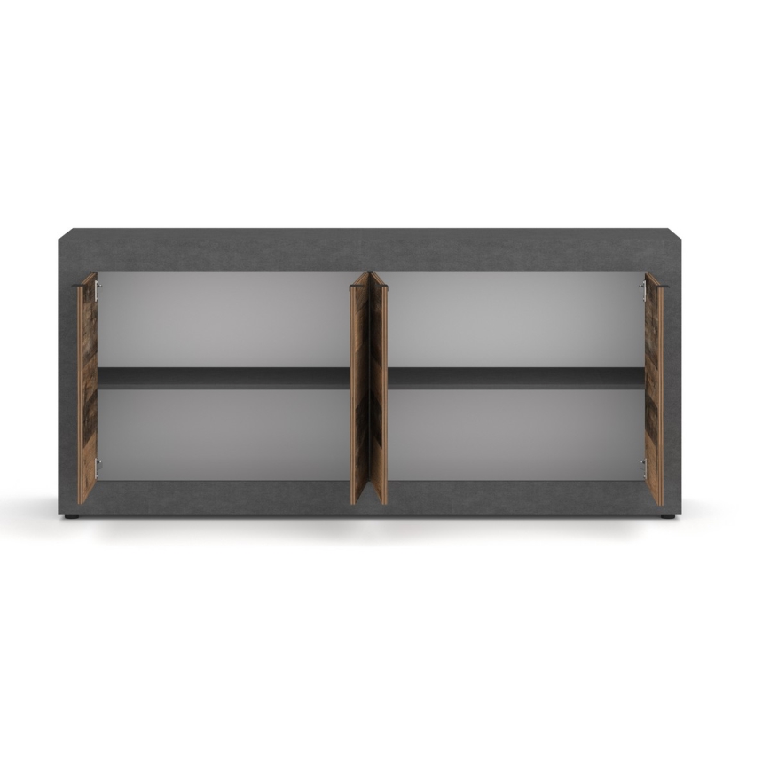 Ladekast RUNEA donkerbruin/antraciet