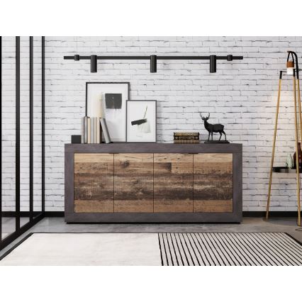 Ladekast RUNEA donkerbruin/antraciet