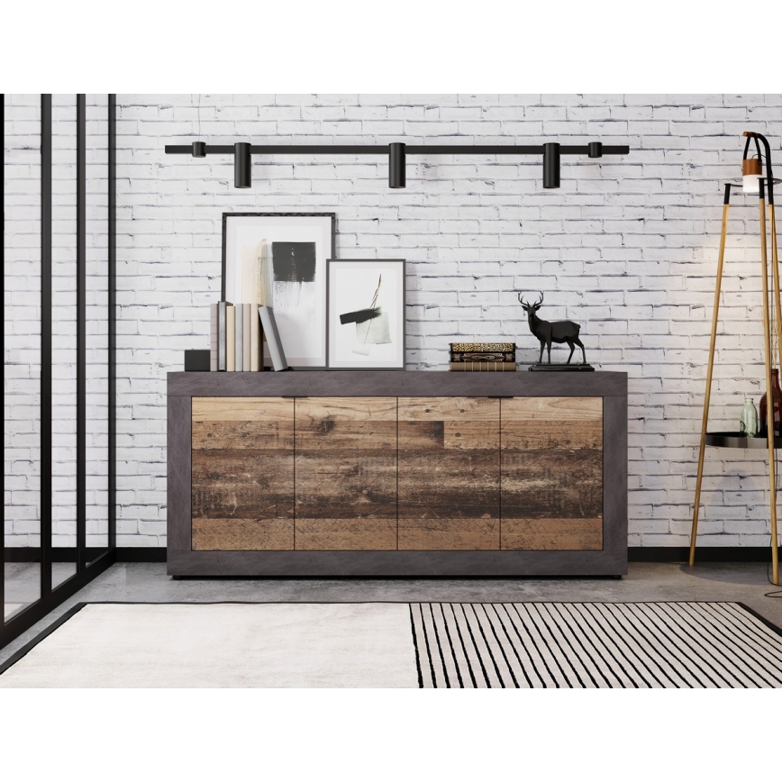 Ladekast RUNEA donkerbruin/antraciet