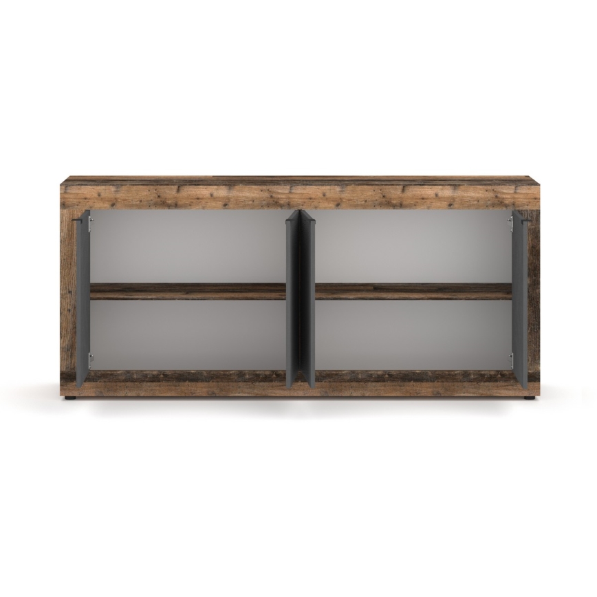 Ladekast RUNEA donkerbruin/antraciet