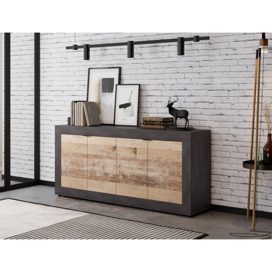 Ladekast RUNEA lichtbruin/antraciet