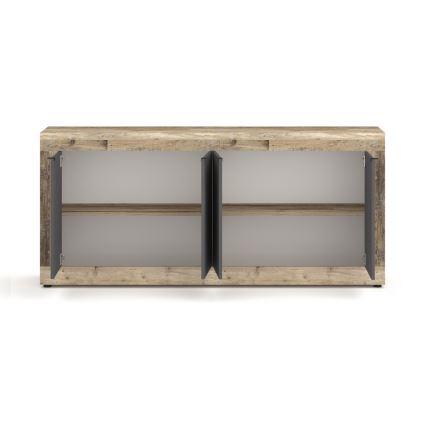 Ladekast RUNEA, lichtbruin/antraciet