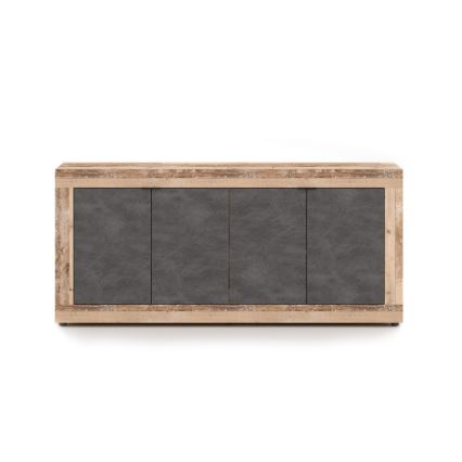 Ladekast RUNEA, lichtbruin/antraciet