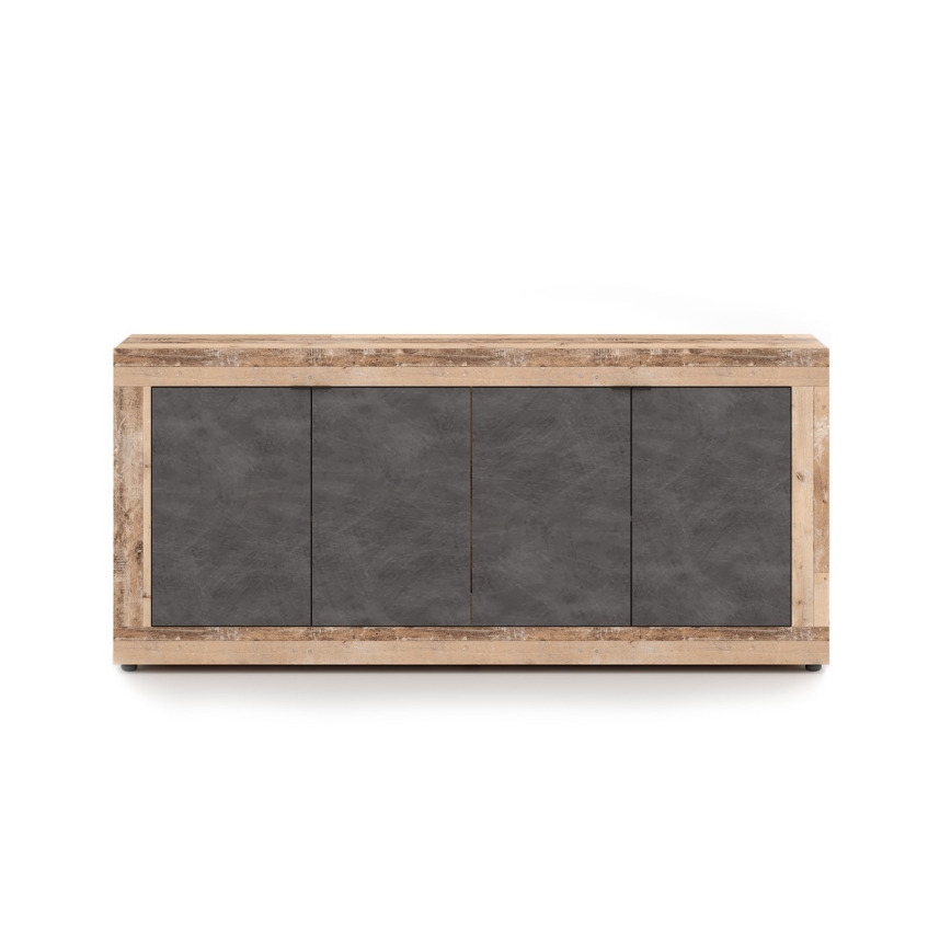 Ladekast RUNEA, lichtbruin/antraciet