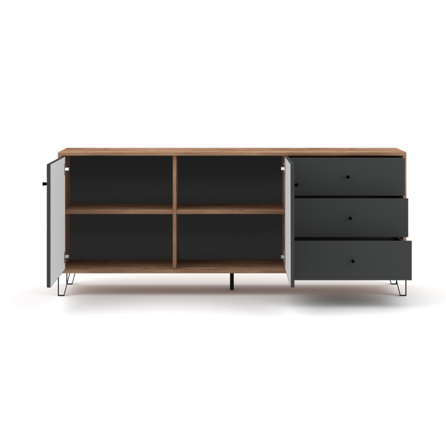 Ladekast SULA craft eik/zwart