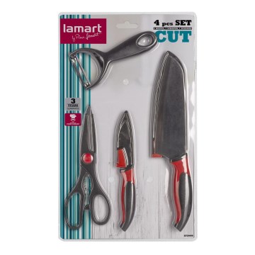 Lamart - Keukenset 4-delig - 2x mes, dunschiller en schaar
