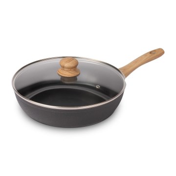 Lamart - Pan met deksel 28 cm zwart/bruin
