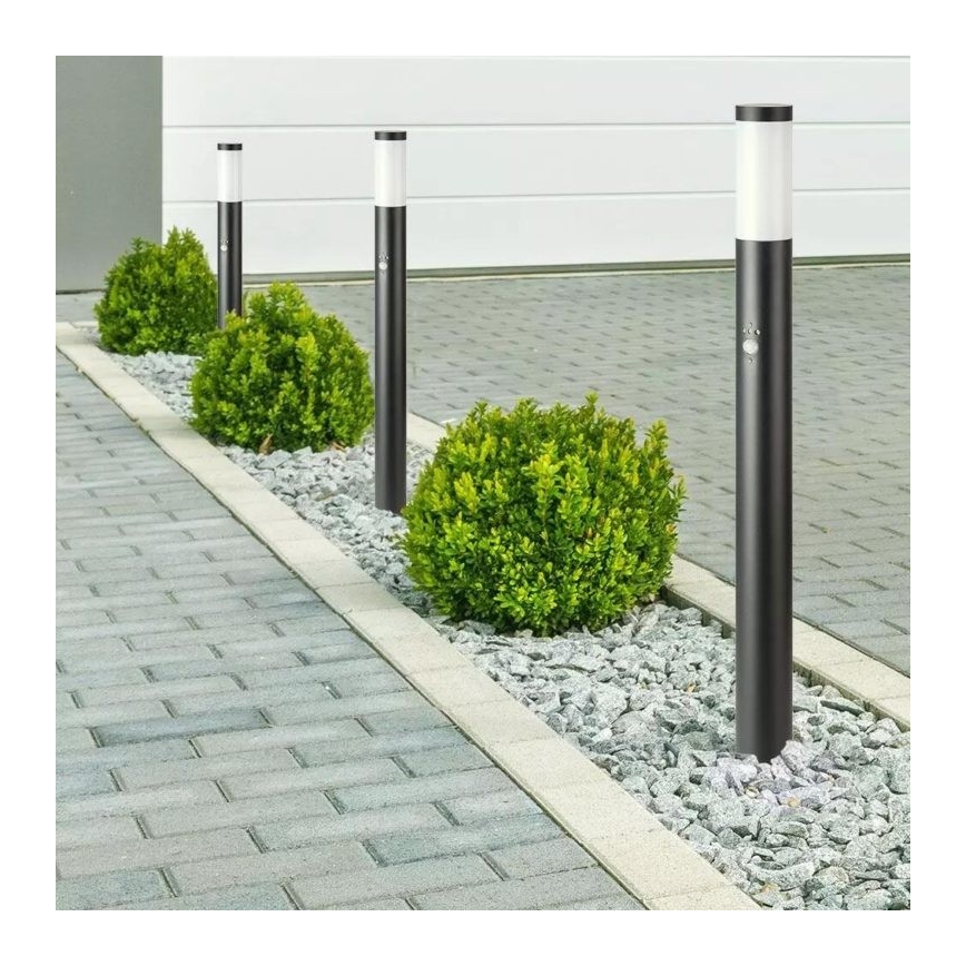 Lamp met Sensor voor Buiten 1xE27/60W/230V IP44 110cm zwart