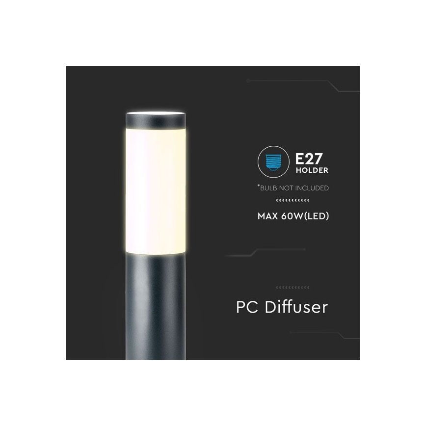 Lamp voor Buiten 1xE27/60W/230V IP44 45cm antraciet
