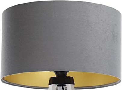 Lampenkap voor vloerlamp STANDART E27 diameter 45 cm grijs/goud