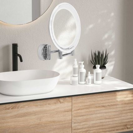 Lanaform - LED-wandcosmeticaspiegel WALL LED/4xAAA