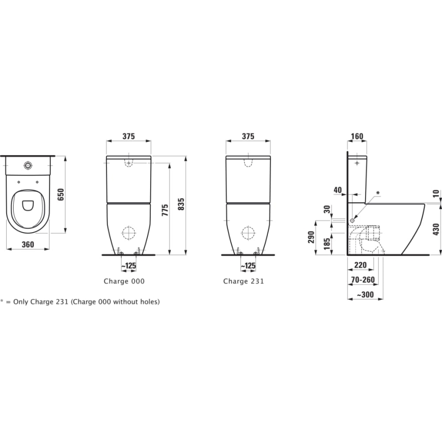 LAUFEN H8259624000001 - Toiletpot PRO keramiek/wit