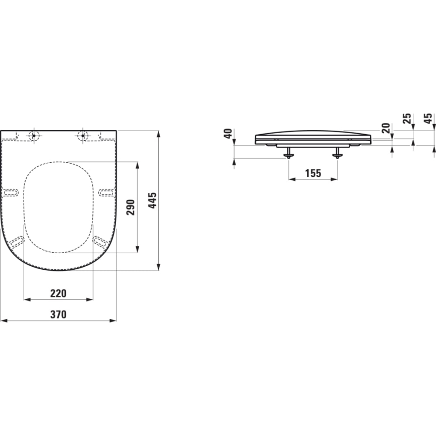 LAUFEN H8910830000001 - Wc-bril SoftClose LUA duroplast/wit