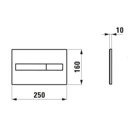 LAUFEN H8956610000001 - Spoelknop DUAL LIS wit