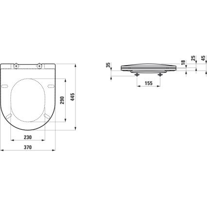 LAUFEN H8989660000001 - Wc-bril SoftClose PRO duroplast/wit