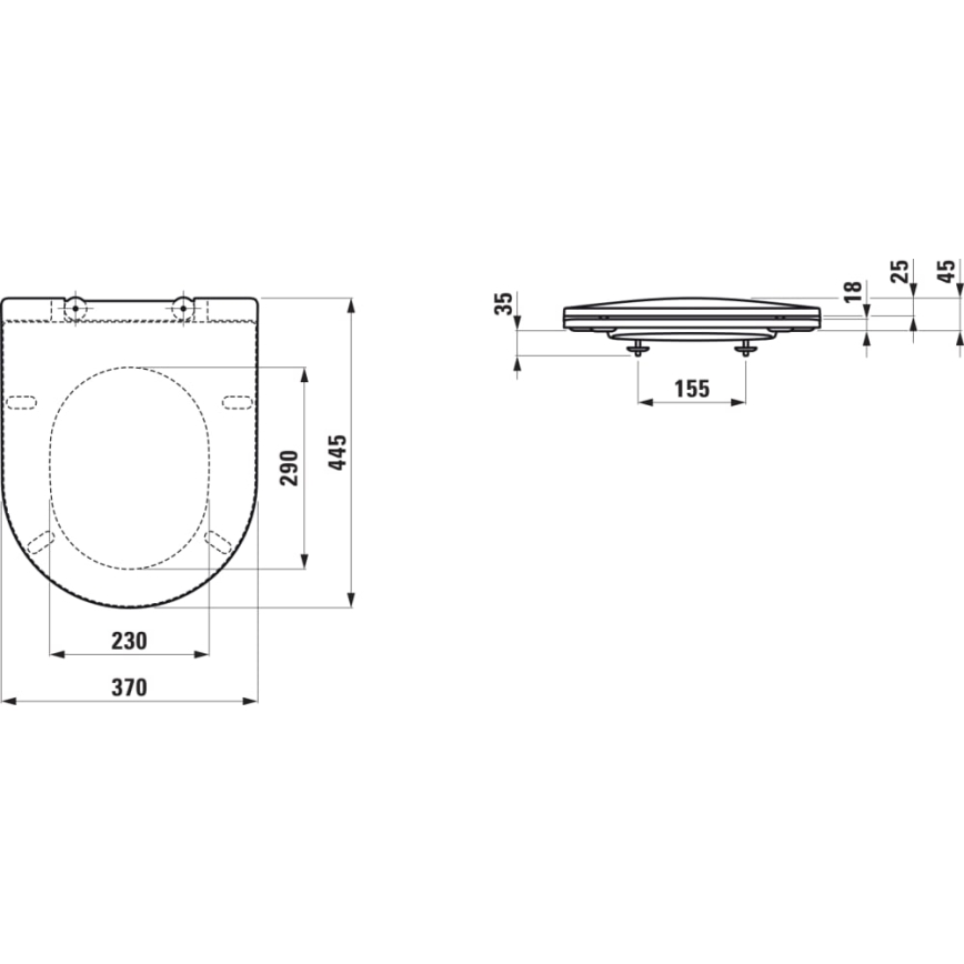 LAUFEN H8989667160001 - WC-bril SoftClose PRO, duroplast/zwart