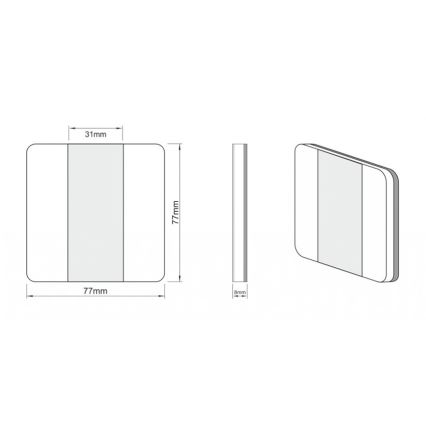 LDST DU-01-SZ-BC10 - Trappenhuisverlichting DUO 10xLED/1,2W/230V