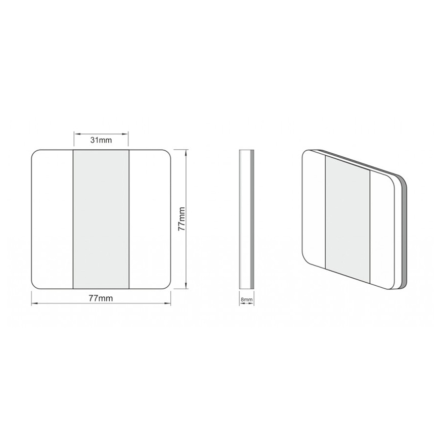 LDST DU-01-SZ-BC10 - Trappenhuisverlichting DUO 10xLED/1,2W/230V
