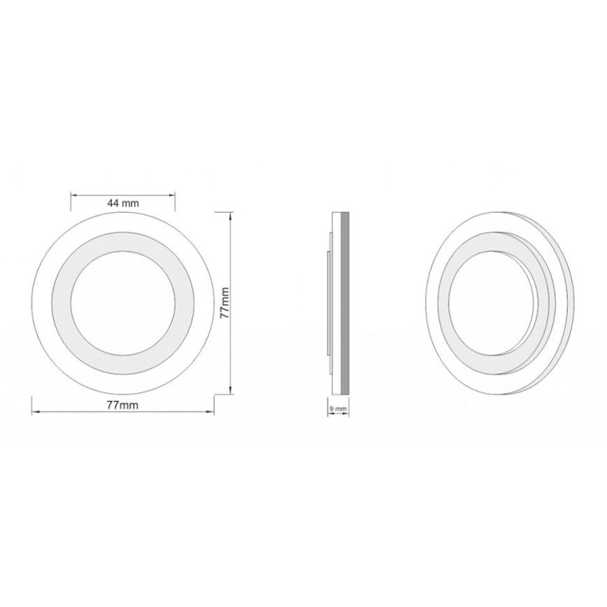 LDST LI-01-SS-BC8 - Trappenhuisverlichting LILI 8xLED/1,2W/230V