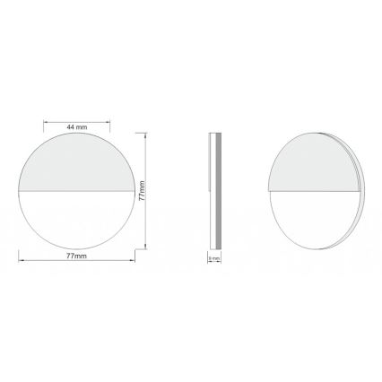 LDST RO-01-CB-BC4 - Trappenhuisverlichting ROBIN 4xLED/1,2W/230V