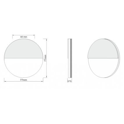 LDST RO-01-SC-BC4 - LED Trapverlichting ROBIN 4xLED/1,2W/230V mat zwart 3500K