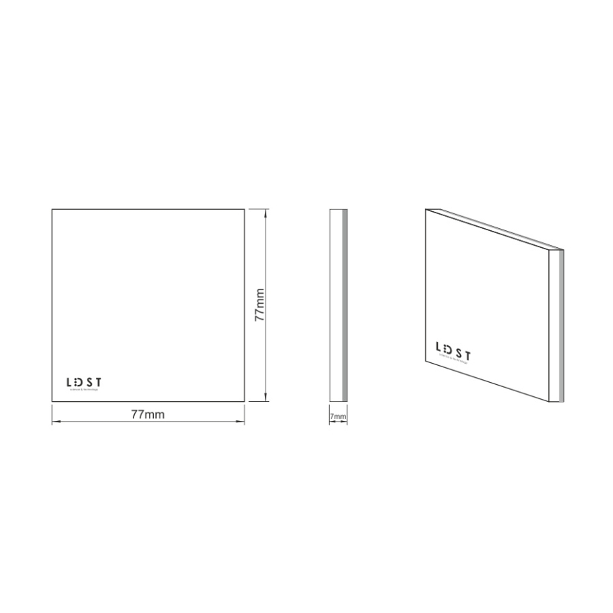 LDST SI-01-L-BC8 - Trappenhuisverlichting SILVER 8xLED/1,2W/230V