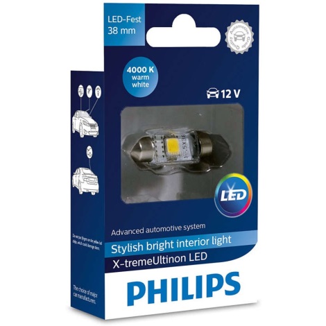 LED Autolamp Philips X-TREME ULTINON 128584000KX1 LED SV8.5-8/0,8W/12V 4000K